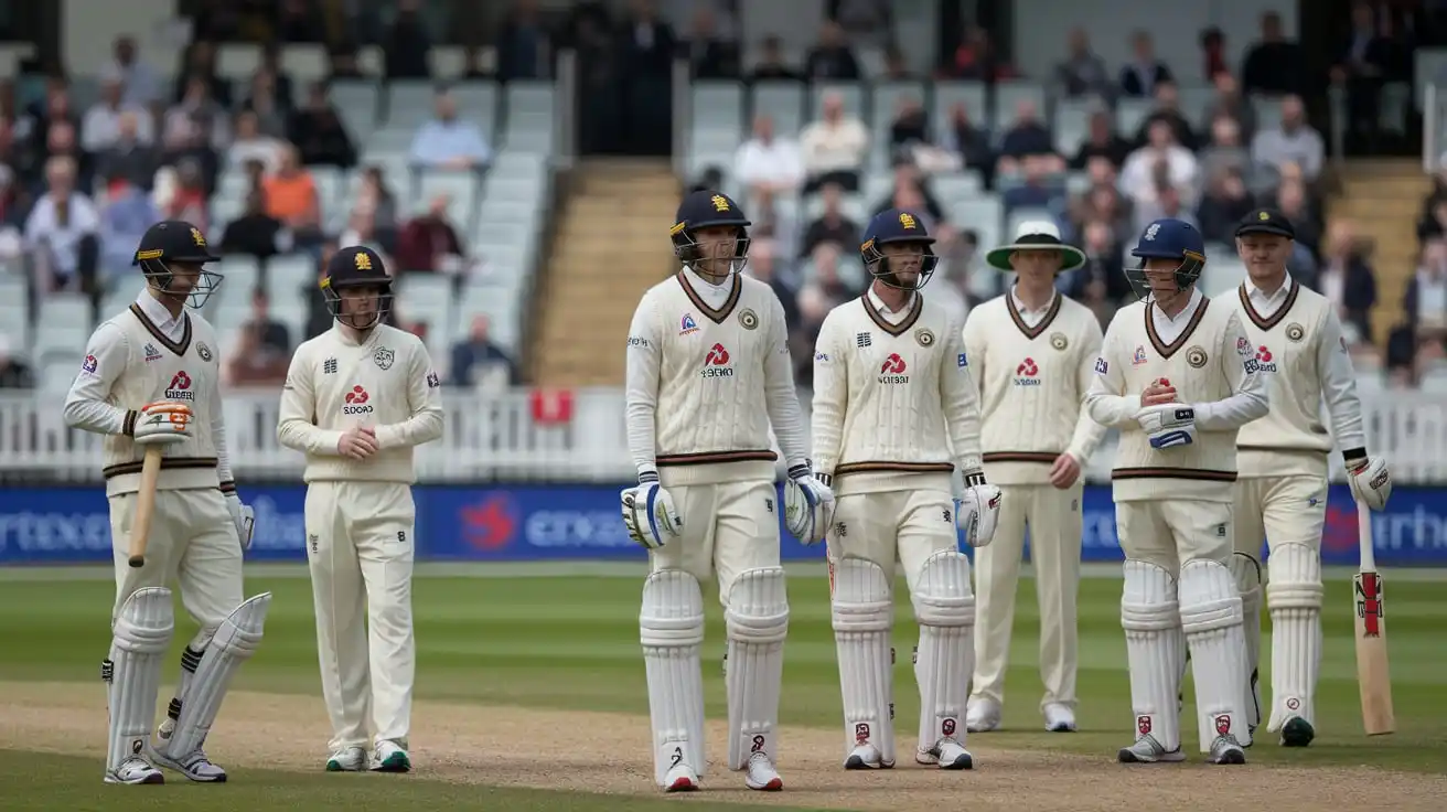 Cricket player batting